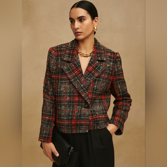 Yves Saint Laurent Jackets & Blazers - YSL Saint Laurent Rive Gauche Paris Vintage Tartan Tweed Blazer 1970s Euc